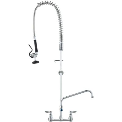 VEVOR Kommerzielle Küchenarmatur Wasserhahn mit Ausziehbarer Vorspülbrause, 118 cm Höhe, 203 mm Mitte, 305 mm Schwenkauslauf, Messing Küchenspülenarmatur zur Wandmontage, für 1/2/3-Fach-Spüle VEVOR Kommerzielle Küchenarmatur Wasserhahn mit Ausziehbarer Vorspülbrause, 118 cm Höhe, 203 mm Mitte, 305 mm Schwenkauslauf, Messing Küchenspülenarmatur zur Wandmontage, für 1/2/3-Fach-Spüle