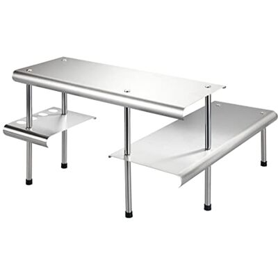 Maximex Küchen-Eckregal Massivo Trio mit 3 Ablagen, ideal für Kräuter, Gewürze und Küchen-Accessoires, ausnutzen unpraktischer Ecken, schafft Ordnung und Platz, aus Edelstahl, 50 x 31 x 50 cm Maximex Küchen-Eckregal Massivo Trio mit 3 Ablagen, ideal für Kräuter, Gewürze und Küchen-Accessoires, ausnutzen unpraktischer Ecken, schafft Ordnung und Platz, aus Edelstahl, 50 x 31 x 50 cm