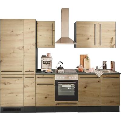 Stella Trading Jazz 8 Moderne Küchenzeile ohne Elektrogeräte in Anthrazit, Artisan Eiche Optik Geräumige Einbauküche mit viel Stauraum 310 x 211 x 60 cm (B/H/T) Stella Trading Jazz 8 Moderne Küchenzeile ohne Elektrogeräte in Anthrazit, Artisan Eiche Optik Geräumige Einbauküche mit viel Stauraum 310 x 211 x 60 cm (B/H/T)