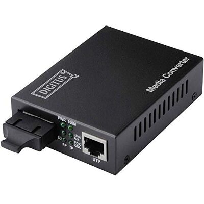 Digitus Medienkonverter Singlemode Fast Ethernet RJ45 / SC 1310nm Wellenlänge Bis 20km Schwarz Digitus Medienkonverter Singlemode Fast Ethernet RJ45 / SC 1310nm Wellenlänge Bis 20km Schwarz