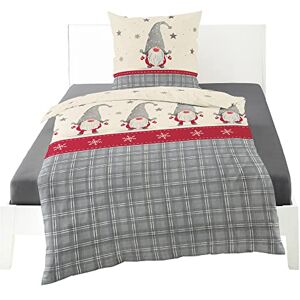 Bierbaum Bettwäsche 3743, Feinbiber, 100% Baumwolle, Designed in Germany, grau 10, 135 x 200 + 80 x 80 cm, Bunt Bierbaum Bettwäsche 3743, Feinbiber, 100% Baumwolle, Designed in Germany, grau 10, 135 x 200 + 80 x 80 cm, Bunt
