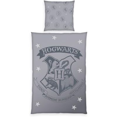 Herding Bettwäsche Harry Potter, Kopfkissenbezug 80 x 80 cm mit Wende-Motiv, Bettbezug 135 x 200 cm, Mit Reißverschluss, 100% Baumwolle/Renforcé, Grau Herding Bettwäsche Harry Potter, Kopfkissenbezug 80 x 80 cm mit Wende-Motiv, Bettbezug 135 x 200 cm, Mit Reißverschluss, 100% Baumwolle/Renforcé, Grau