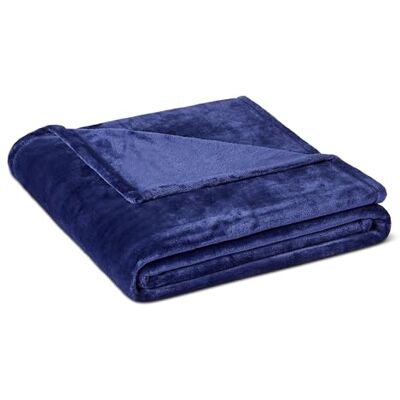 Amazon Basics Sofaüberwürfe, Weiche Flauschige Fleecedecke, 127cm x 152cm, Marineblau Amazon Basics Sofaüberwürfe, Weiche Flauschige Fleecedecke, 127cm x 152cm, Marineblau