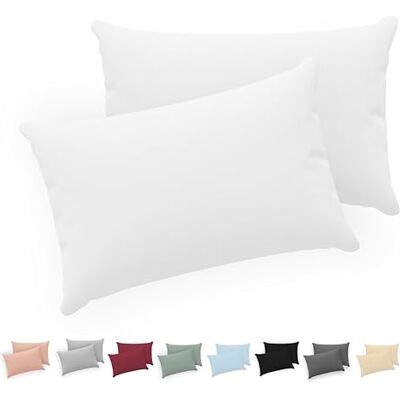 Twinzen ® Kissenbezug 40x70 (2er-Set) 100% Jersey Baumwolle 150 GSM Kissenbezüge Weiß Für Kissenbezüge 40x70 cm Kissenhülle Kissenbezug mit Reißverschluss Oeko-Tex Zertifiziert Twinzen ® Kissenbezug 40x70 (2er-Set) 100% Jersey Baumwolle 150 GSM Kissenbezüge Weiß Für Kissenbezüge 40x70 cm Kissenhülle Kissenbezug mit Reißverschluss Oeko-Tex Zertifiziert