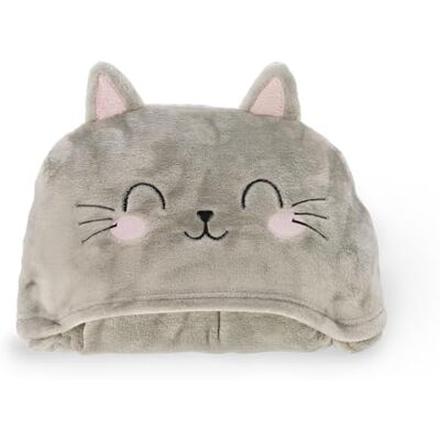LEGAMI Cosy Hugs Kapuzendecke! Thema Kitty, Mit Handwärmertaschen und Kapuze, Polyester-Decke, Knopfverschluss, 150 x 125 cm LEGAMI Cosy Hugs Kapuzendecke! Thema Kitty, Mit Handwärmertaschen und Kapuze, Polyester-Decke, Knopfverschluss, 150 x 125 cm