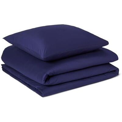 Amazon Basics Bettwäsche 135x200 100% Bio Baumwolle 2teilig, Extra Weich, Bettbezug 135x200 cm & 1 Kissenbezug 80x80 cm, Marineblau Amazon Basics Bettwäsche 135x200 100% Bio Baumwolle 2teilig, Extra Weich, Bettbezug 135x200 cm & 1 Kissenbezug 80x80 cm, Marineblau