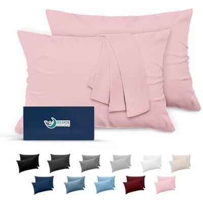 Dreamzie Kissenbezug 50x70 Rosa 2er Set Mikrofaser Oeko-TEX Zertifiziert Kopfkissenbezug 50x70 Weich Dreamzie Kissenbezug 50x70 Rosa 2er Set Mikrofaser Oeko-TEX Zertifiziert Kopfkissenbezug 50x70 Weich