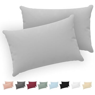 Twinzen ® Kissenbezug 50x70 (2er-Set) 100% Jersey Baumwolle 150 GSM Kissenbezüge Grau Für Kissenbezüge 50x70 cm Kissenhülle Kissenbezug mit Reißverschluss Oeko-Tex Zertifiziert Twinzen ® Kissenbezug 50x70 (2er-Set) 100% Jersey Baumwolle 150 GSM Kissenbezüge Grau Für Kissenbezüge 50x70 cm Kissenhülle Kissenbezug mit Reißverschluss Oeko-Tex Zertifiziert