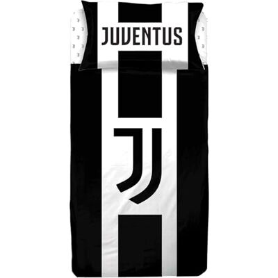 hermet Juventus FC Bettwäsche für französisches Bett, Bettlaken für französisches Bett, schwarz-weiß, Bettlaken, Spannbettlaken, Kissenbezug, 100% Reine Baumwolle, offizielles Produkt hermet Juventus FC Bettwäsche für französisches Bett, Bettlaken für französisches Bett, schwarz-weiß, Bettlaken, Spannbettlaken, Kissenbezug, 100% Reine Baumwolle, offizielles Produkt