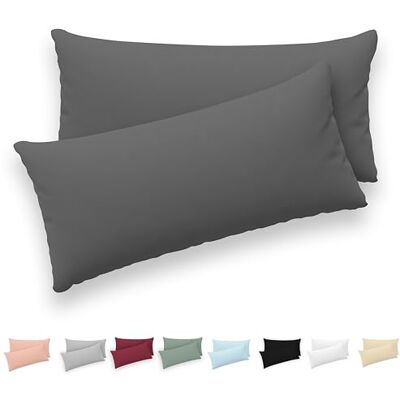 Twinzen ® Kissenbezug 40x80 (2er-Set) 100% Jersey Baumwolle 150 GSM Kissenbezüge Anthrazit Für Kissenbezüge 40x80 cm Kissenhülle Kissenbezug mit Reißverschluss Oeko-Tex Zertifiziert Twinzen ® Kissenbezug 40x80 (2er-Set) 100% Jersey Baumwolle 150 GSM Kissenbezüge Anthrazit Für Kissenbezüge 40x80 cm Kissenhülle Kissenbezug mit Reißverschluss Oeko-Tex Zertifiziert
