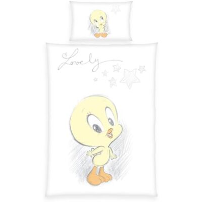 Herding Bettwäsche Looney Tunes, Kopfkissenbezug 40 x 60 cm mit Wende-Motiv, Bettbezug 100 x 135 cm, Mit Knopfleiste, 100% Baumwolle Herding Bettwäsche Looney Tunes, Kopfkissenbezug 40 x 60 cm mit Wende-Motiv, Bettbezug 100 x 135 cm, Mit Knopfleiste, 100% Baumwolle