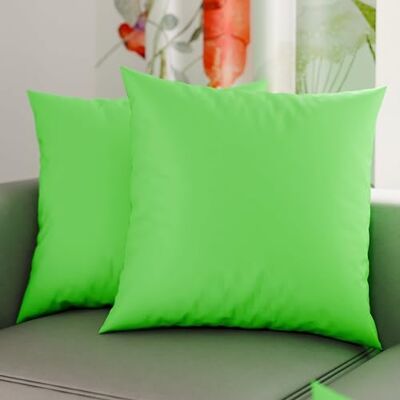 PETTI Artigiani Italiani 2er-Set Kissenbezüge 35x35 cm aus Mikrofaser, Dekokissen-Bezüge für Schlafzimmer und Sofa, Set mit 2 Kissenhüllen, Einfarbiger Kissenbezug Apfelgrün PETTI Artigiani Italiani 2er-Set Kissenbezüge 35x35 cm aus Mikrofaser, Dekokissen-Bezüge für Schlafzimmer und Sofa, Set mit 2 Kissenhüllen, Einfarbiger Kissenbezug Apfelgrün
