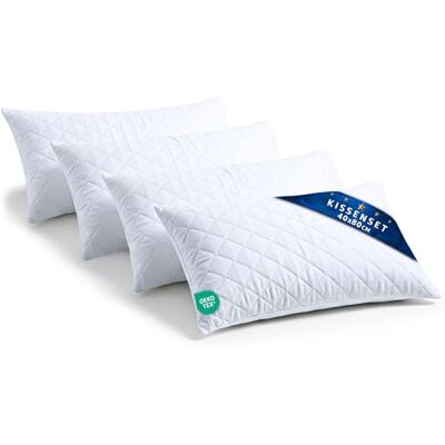 Amazinggirl Kissen 40x80 cm Füllung Set 4 Stück – Kissenfüllung für Sofakissen Dekokissen Zierkissen – Kopfkissen Oeko-TEX 60°C waschbar atmungsaktiv formstabil Weiß 40 x 80 cm Amazinggirl Kissen 40x80 cm Füllung Set 4 Stück – Kissenfüllung für Sofakissen Dekokissen Zierkissen – Kopfkissen Oeko-TEX 60°C waschbar atmungsaktiv formstabil Weiß 40 x 80 cm