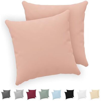 Twinzen ® Kissenbezug 40x40 (2er-Set) 100% Jersey Baumwolle 150 GSM Kissenbezüge Rosa Für Kissenbezüge 40x40 cm Kissenhülle Kissenbezug mit Reißverschluss Oeko-Tex Zertifiziert Twinzen ® Kissenbezug 40x40 (2er-Set) 100% Jersey Baumwolle 150 GSM Kissenbezüge Rosa Für Kissenbezüge 40x40 cm Kissenhülle Kissenbezug mit Reißverschluss Oeko-Tex Zertifiziert