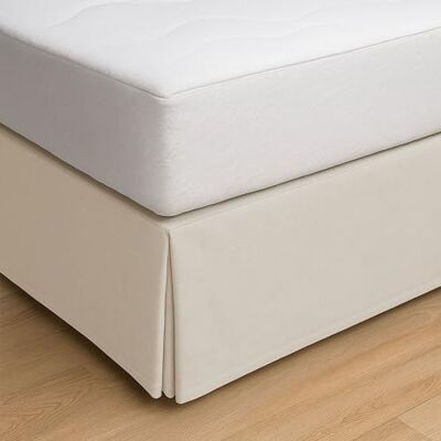 ECOMMERC3 Bettüberwurf für Betten mit 105 cm Breite, 105 x 190/200 cm, elfenbeinfarben, rutschfest, atmungsaktiv, 100 ECOMMERC3 Bettüberwurf für Betten mit 105 cm Breite, 105 x 190/200 cm, elfenbeinfarben, rutschfest, atmungsaktiv, 100