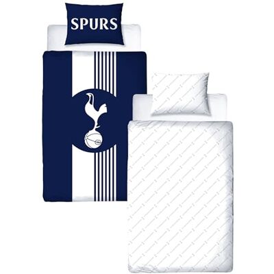 Character World Tottenham Hotspur FC Offizielles Einzelbettdecken-Set, Liniendesign Blau Wendebettwäsche mit 2 Seiten, offizielle Merchandise-Artikel inklusive passendem Kissenbezug Polycotton Character World Tottenham Hotspur FC Offizielles Einzelbettdecken-Set, Liniendesign Blau Wendebettwäsche mit 2 Seiten, offizielle Merchandise-Artikel inklusive passendem Kissenbezug Polycotton