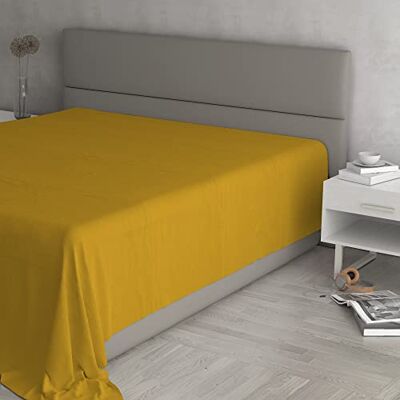 Italian Bed Linen MAX Color Bettlaken, 100% Baumwolle, einfarbig, Senf, Doppelbett Maxi 270 x 300 cm Italian Bed Linen MAX Color Bettlaken, 100% Baumwolle, einfarbig, Senf, Doppelbett Maxi 270 x 300 cm