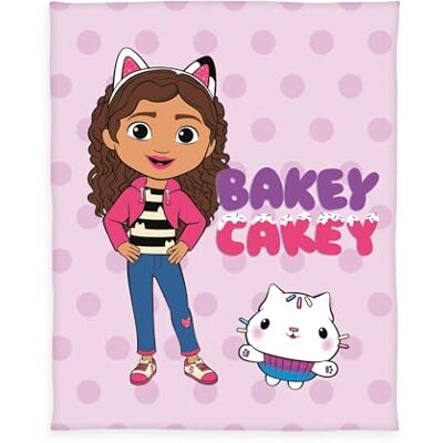 Herding Fleece-Decke Gabby's Dollhouse, 130 x 170 cm, Dekorative Kinder-Kuscheldecke mit buntem Motiv, flauschig, 100% Polyester, Rosa Herding Fleece-Decke Gabby's Dollhouse, 130 x 170 cm, Dekorative Kinder-Kuscheldecke mit buntem Motiv, flauschig, 100% Polyester, Rosa