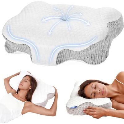 Dozion Nackenkissen Kopfkissen Memory Foam Kissen, Ergonomisches Kopfkissen Seitenschläferkissen,Halswirbelkissen Stützendes Nackenkissen Schlaf Kissen Pillow für Seiten Rücken & Bauchschläfer(1 Pcs) Dozion Nackenkissen Kopfkissen Memory Foam Kissen, Ergonomisches Kopfkissen Seitenschläferkissen,Halswirbelkissen Stützendes Nackenkissen Schlaf Kissen Pillow für Seiten Rücken & Bauchschläfer(1 Pcs)