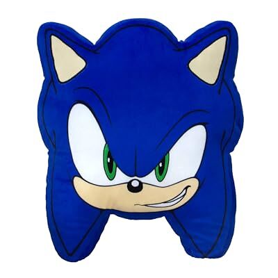 Character World Offiziell lizenzierte Sonic The Hedgehog-Kissenfigur Sonic-blaues Kissen in Charakterform Perfekt als Dekoration für Schlafzimmer oder Wohnzimmer, 35 × 35 cm Character World Offiziell lizenzierte Sonic The Hedgehog-Kissenfigur Sonic-blaues Kissen in Charakterform Perfekt als Dekoration für Schlafzimmer oder Wohnzimmer, 35 × 35 cm