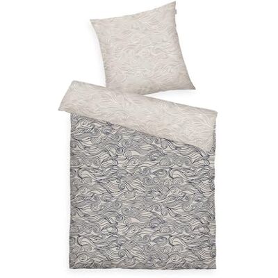 TOM TAILOR Soft-Renforcé-Bettwäsche, 70x90 cm + 140x200 cm, 100% Baumwolle/Renforcé, mit Reißverschluss, Waves Beige, Dunkelblau, Weiß (Dark Navy & Sunny Sand & Off White) TOM TAILOR Soft-Renforcé-Bettwäsche, 70x90 cm + 140x200 cm, 100% Baumwolle/Renforcé, mit Reißverschluss, Waves Beige, Dunkelblau, Weiß (Dark Navy & Sunny Sand & Off White)