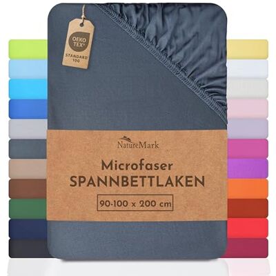NatureMark Mikrofaser SPANNBETTLAKEN zum Sparpreis! viele Größen und Farben Markenware (90x200-100x200 cm, anthrazit grau) NatureMark Mikrofaser SPANNBETTLAKEN zum Sparpreis! viele Größen und Farben Markenware (90x200-100x200 cm, anthrazit grau)