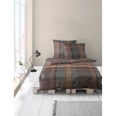 Bierbaum Bettwäsche 4046, Feinbiber, 100% Baumwolle, Designed in Germany, Marone 81, 135x200 + 80x80 cm Bierbaum Bettwäsche 4046, Feinbiber, 100% Baumwolle, Designed in Germany, Marone 81, 135x200 + 80x80 cm