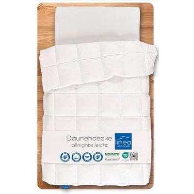 linea by böhmerwald allnights kuschelige Bettdecke leicht, 135x200, 100% Neue Federn & Daunen, Allergiker geeignet, waschbar bis 60°C, in Deutschland produziert linea by böhmerwald allnights kuschelige Bettdecke leicht, 135x200, 100% Neue Federn & Daunen, Allergiker geeignet, waschbar bis 60°C, in Deutschland produziert