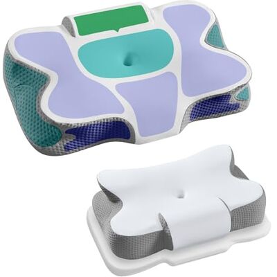 SONGMICS Kopfkissen, Kissen ergonomisch, Nackenkissen, höhenverstellbar, Schlafkissen, Memory Foam Kissen, Seitenschläfer Rückenschläfer Bauchschläfer, kühlend, wolkenweiß-Taubengrau TBP051G201 SONGMICS Kopfkissen, Kissen ergonomisch, Nackenkissen, höhenverstellbar, Schlafkissen, Memory Foam Kissen, Seitenschläfer Rückenschläfer Bauchschläfer, kühlend, wolkenweiß-Taubengrau TBP051G201