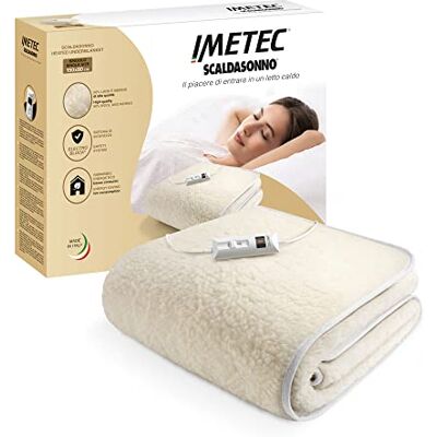 Imetec , Wärmeunterbett für Einzelbetten 150x80 cm, geringer Stromverbrauch, 50% Wolle und Merinowolle, 2 Temperaturen, Elektro Block-Sicherheitsvorrichtung, Made in Italy Imetec , Wärmeunterbett für Einzelbetten 150x80 cm, geringer Stromverbrauch, 50% Wolle und Merinowolle, 2 Temperaturen, Elektro Block-Sicherheitsvorrichtung, Made in Italy