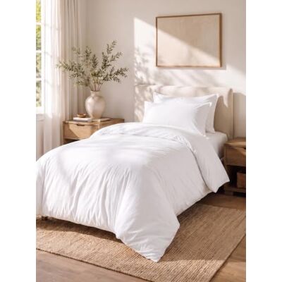 Utopia Bedding Bettbezug-Set mit Kissenbezügen – 2-teiliges Bettwäsche-Set mit Reißverschluss – 1 Bettbezug mit 1 Kissenbezug – weich gebürstete Mikrofaser (Doppelbett/XL Doppelbett, Weiß). Utopia Bedding Bettbezug-Set mit Kissenbezügen – 2-teiliges Bettwäsche-Set mit Reißverschluss – 1 Bettbezug mit 1 Kissenbezug – weich gebürstete Mikrofaser (Doppelbett/XL Doppelbett, Weiß).