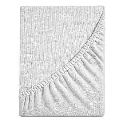hermet Spannbettlaken für Einzelbett, Spannbettlaken mit Ecken, einfarbig, elastisch auf 4 Seiten, 100% Baumwoll-Jersey, 80/90 x 190/200 cm, Weiß hermet Spannbettlaken für Einzelbett, Spannbettlaken mit Ecken, einfarbig, elastisch auf 4 Seiten, 100% Baumwoll-Jersey, 80/90 x 190/200 cm, Weiß