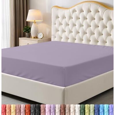 Utopia Bedding Queensize-Spannbettlaken, Tiefe Taschen, weiche Mikrofaser, schrumpft und lichtbeständig, pflegeleicht, nur 1 Spannbetttuch (Lavendel) Utopia Bedding Queensize-Spannbettlaken, Tiefe Taschen, weiche Mikrofaser, schrumpft und lichtbeständig, pflegeleicht, nur 1 Spannbetttuch (Lavendel)
