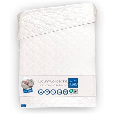 linea by böhmnerwald Kids- Baumwolledecke leicht, 100x135, 100% Baumwolle, Allergiker geeignet, schonend waschbar bis 40°C, in Deutschland produziert linea by böhmnerwald Kids- Baumwolledecke leicht, 100x135, 100% Baumwolle, Allergiker geeignet, schonend waschbar bis 40°C, in Deutschland produziert