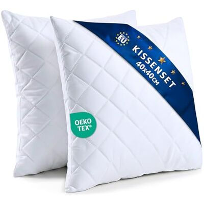 Amazinggirl Kissen 40x40 cm Füllung Set 2 Stück – Kissenfüllung für Sofakissen Dekokissen Zierkissen – Kopfkissen Oeko-TEX 60°C waschbar atmungsaktiv formstabil Weiß 40 x 40 cm Amazinggirl Kissen 40x40 cm Füllung Set 2 Stück – Kissenfüllung für Sofakissen Dekokissen Zierkissen – Kopfkissen Oeko-TEX 60°C waschbar atmungsaktiv formstabil Weiß 40 x 40 cm