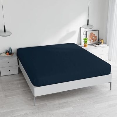 Max Color Dunkelblau Elastisches Bettlaken - Bettwäsche Max Color Dunkelblau Elastisches Bettlaken - Bettwäsche