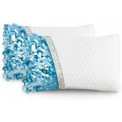 EGOHOME EGO Home Kopfkissen 40x80 cm 2er Set mit zerkleinertem Memory-Schaum, Nackenkissen für Rückenschläfer & Bauchschläfer, Memory Foam Kissen 80x40cm, 2 Stück Seitenschläferkissen mit Waschbarer Bezug EGOHOME EGO Home Kopfkissen 40x80 cm 2er Set mit zerkleinertem Memory-Schaum, Nackenkissen für Rückenschläfer & Bauchschläfer, Memory Foam Kissen 80x40cm, 2 Stück Seitenschläferkissen mit Waschbarer Bezug