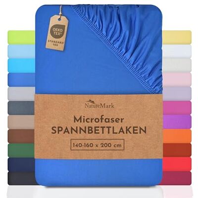 NatureMark Mikrofaser SPANNBETTLAKEN zum Sparpreis! viele Größen und Farben Markenware (140x200-160x200 cm, royal blau) NatureMark Mikrofaser SPANNBETTLAKEN zum Sparpreis! viele Größen und Farben Markenware (140x200-160x200 cm, royal blau)