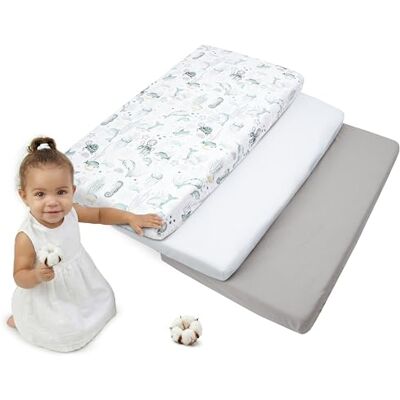 Medi Partners Spannbettlaken 70x140 3-Pack Baby Bettlaken Kinderbett Spannbetttuch 100% Baumwolle Fitted Kinder Sheet Bettwäsche Babymatratze Schlafsack Babybett (Ozean) Medi Partners Spannbettlaken 70x140 3-Pack Baby Bettlaken Kinderbett Spannbetttuch 100% Baumwolle Fitted Kinder Sheet Bettwäsche Babymatratze Schlafsack Babybett (Ozean)
