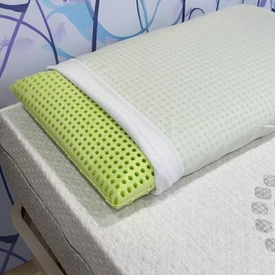 Talamo Italia Kissen für Bett, Made in Italy, Kopfkissen aus grünem Memory, perforiert und umweltfreundlicher Kissenbezug, 73 x 43 x 14 cm Talamo Italia Kissen für Bett, Made in Italy, Kopfkissen aus grünem Memory, perforiert und umweltfreundlicher Kissenbezug, 73 x 43 x 14 cm