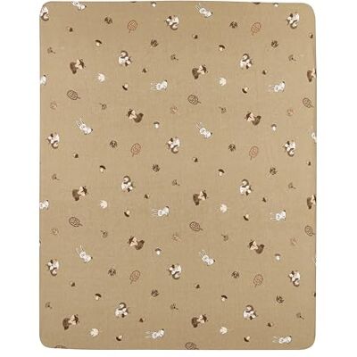 MEYCO Baby Spannbettlaken für Laufgittermatratze 75x95cm Jersey Spannbetttuch 100% Baumwolle Oeko Tex Zertifiziert Rundum-Gummizug, atmungsaktiv Forest Animals Sand MEYCO Baby Spannbettlaken für Laufgittermatratze 75x95cm Jersey Spannbetttuch 100% Baumwolle Oeko Tex Zertifiziert Rundum-Gummizug, atmungsaktiv Forest Animals Sand