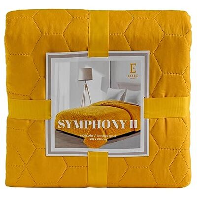ESSEX Tagesdecke Symphony, 200 x 220 cm, Bettüberwurf, 100% Polyester Gelb ESSEX Tagesdecke Symphony, 200 x 220 cm, Bettüberwurf, 100% Polyester Gelb