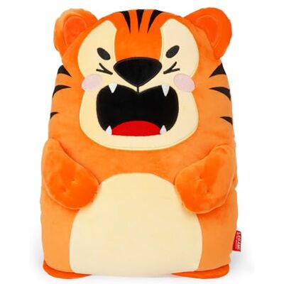 LEGAMI Superweiches Kissen; Tiger-Thema, Superweich, Geschenkidee, L 28 cm x H 42 cm x B 14 cm LEGAMI Superweiches Kissen; Tiger-Thema, Superweich, Geschenkidee, L 28 cm x H 42 cm x B 14 cm
