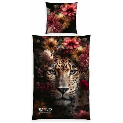 Herding Wild Flowers Bettwäsche-Set Leopard, 80 x 80 cm + 135 x 200 cm, mit Reißverschluss, 100% Baumwolle/Renforcé, Mehrfarbig Herding Wild Flowers Bettwäsche-Set Leopard, 80 x 80 cm + 135 x 200 cm, mit Reißverschluss, 100% Baumwolle/Renforcé, Mehrfarbig
