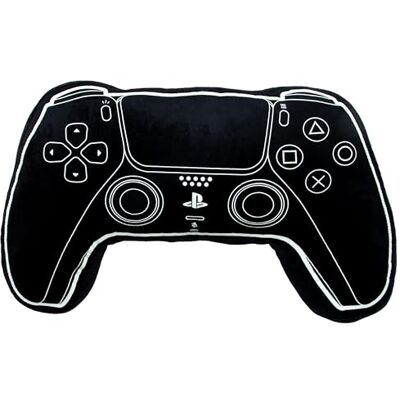 Playstation Offiziell Lizenziertes -Controller-förmiges Kissen Gefülltes Plüschkissen Leuchtet im Dunkeln Perfekt für Schlafzimmer oder Gaming-Dekor, Schwarz Playstation Offiziell Lizenziertes -Controller-förmiges Kissen Gefülltes Plüschkissen Leuchtet im Dunkeln Perfekt für Schlafzimmer oder Gaming-Dekor, Schwarz