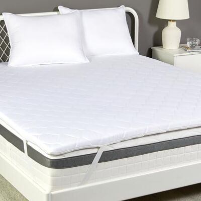 Amazon Basics Amazon Basic Matratzenauflage, Komfortabler Schaumstoffkern, Atmungsaktiv, Maschinenwaschbarer Bezug, Kingsize, Dicke 6cm, 160cm x 200cm, Weiß Amazon Basics Amazon Basic Matratzenauflage, Komfortabler Schaumstoffkern, Atmungsaktiv, Maschinenwaschbarer Bezug, Kingsize, Dicke 6cm, 160cm x 200cm, Weiß