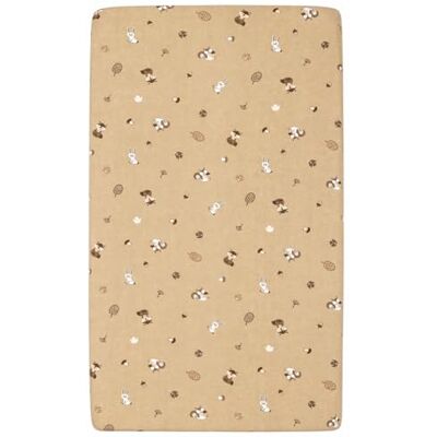 MEYCO Baby Spannbettlaken für Babywiege 40x80/90cm Jersey Spannbetttuch 100% Baumwolle Oeko Tex Zertifiziert Rundum-Gummizug, atmungsaktiv Forest Animals Sand MEYCO Baby Spannbettlaken für Babywiege 40x80/90cm Jersey Spannbetttuch 100% Baumwolle Oeko Tex Zertifiziert Rundum-Gummizug, atmungsaktiv Forest Animals Sand