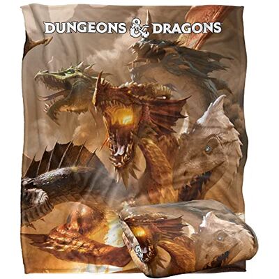 LOGOVISION Dungeons & Dragons Tiamat Art Superweiche Kuscheldecke mit seidigem Griff – 152 x 127 cm LOGOVISION Dungeons & Dragons Tiamat Art Superweiche Kuscheldecke mit seidigem Griff – 152 x 127 cm