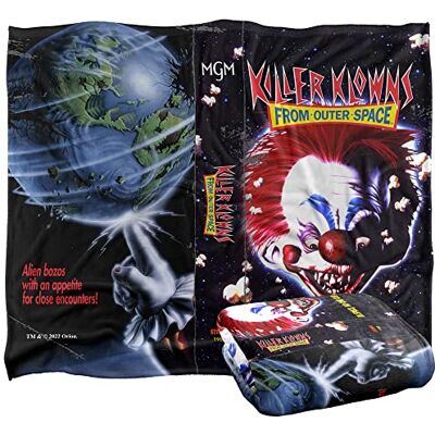 LOGOVISION Killer Klowns From Outer Space — Clowndecke, 152 x 127 cm, VHS Silky Touch, superweich LOGOVISION Killer Klowns From Outer Space — Clowndecke, 152 x 127 cm, VHS Silky Touch, superweich