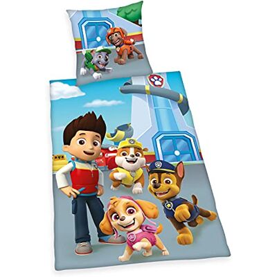 Herding Paw Patrol Bettwäsche-Set, Kopfkissenbezug 65 x 65 cm, Bettbezug 140 x 200 cm, mit leichtläufigem Reißverschluss, Baumwolle/Renforcé Herding Paw Patrol Bettwäsche-Set, Kopfkissenbezug 65 x 65 cm, Bettbezug 140 x 200 cm, mit leichtläufigem Reißverschluss, Baumwolle/Renforcé